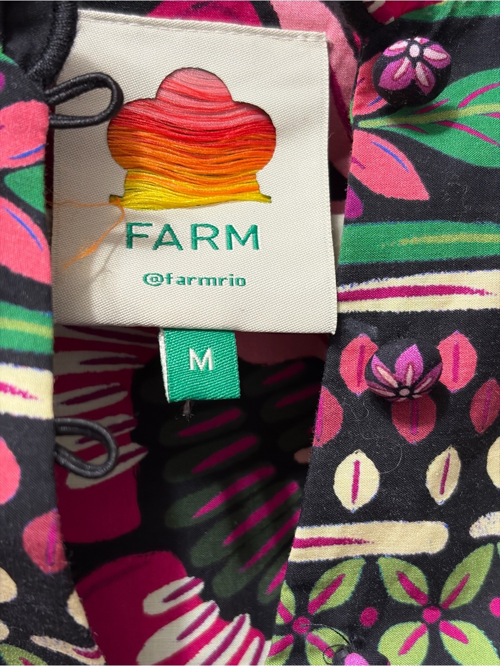 FARM Rio Pink Green Floral Mini Dress - Picture 5 of 13